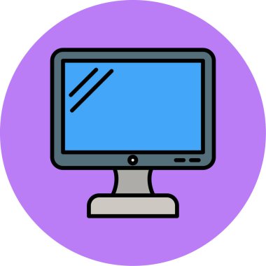 Monitör. Web simgesi basit illüstrasyon