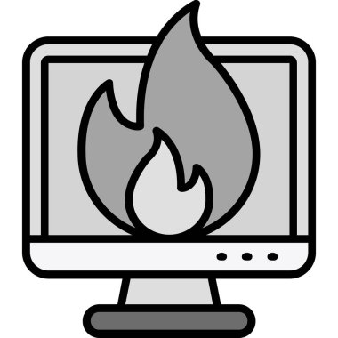 Yanan ateş simgesi, özet biçimi