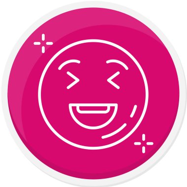 Gülümse. Web simgesi basit illüstrasyon