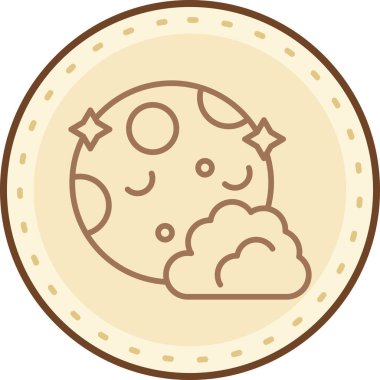 Kurabiye ikonu. Web için çerez vektör simgelerinin basit illüstrasyonu