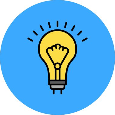 Ampul. Web simgesi basit illüstrasyon