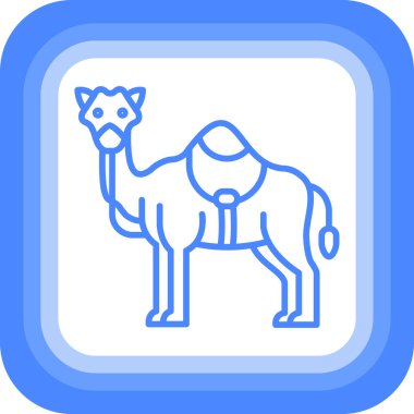 hayvan deve simge vektör çizim