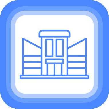 Bina. Web simgesi basit illüstrasyon