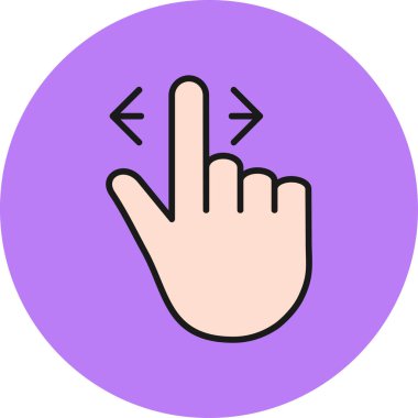 Parmak simgesinin vektör illüstrasyonu