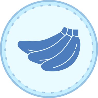 Mavi ve beyaz muzun vektör çizimi