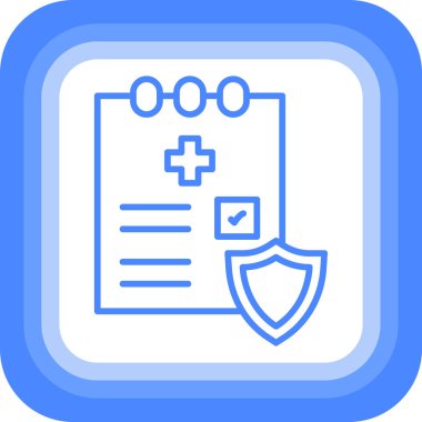 Bir kalkan simgesinin vektör illüstrasyonu