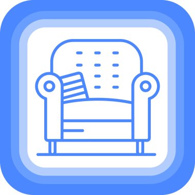 Kanepe. Web simgesi basit illüstrasyon