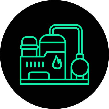 vektör Benzin İstasyonu Ico