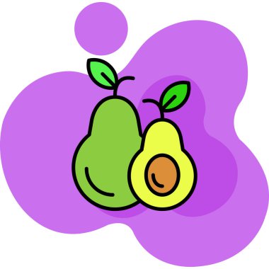 Basit vektör çizimi şirin çizgi film armudu