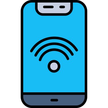 Kablosuz. Web simgesi basit illüstrasyon