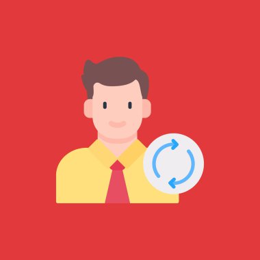 İki oklu adam daireler çiziyor..