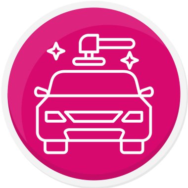 - Araba. Web simgesi basit tasarım