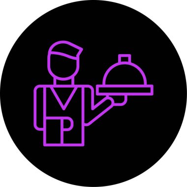 Yemek. Web simgesi basit illüstrasyon