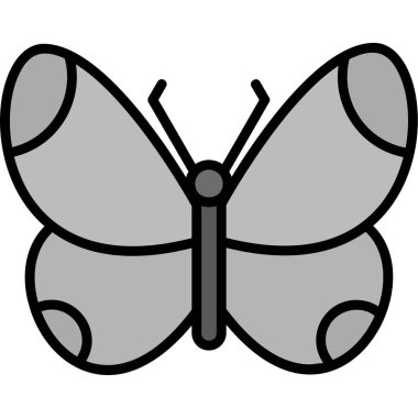 Kelebek. Web simgesi basit illüstrasyon