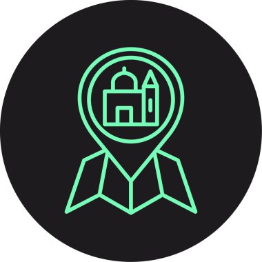 Vektör konumu simge illüstrasyonu