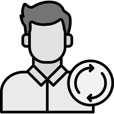 Adamım. Web simgesi basit illüstrasyon