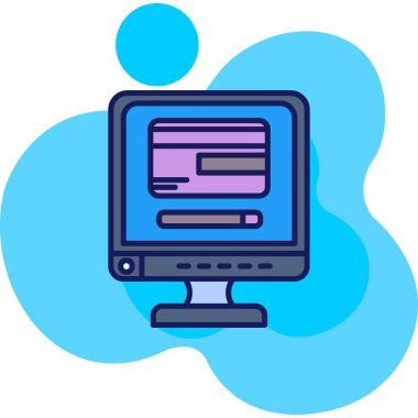 Bulutlu ve klavyeli bilgisayar masaüstü