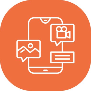 e-posta iletişim simgesi ana hat biçiminde