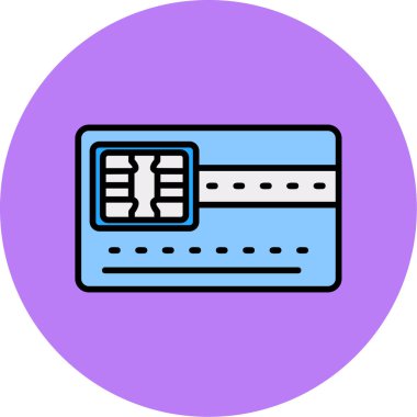 Kredi kartı ikonu. özet çizimi