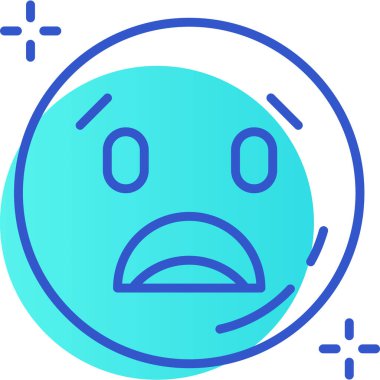 kızgın emoji yüz simgesi - özet biçimi