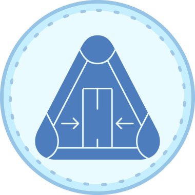 Bir çadır simgesinin vektör illüstrasyonu