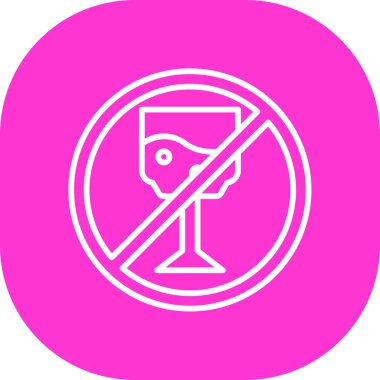 Alkol içeceği ikonu vektör çizimi yok