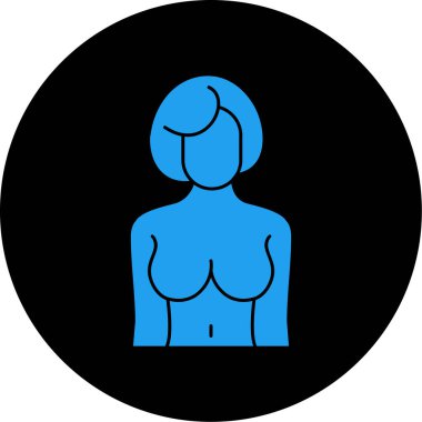 Kadın. Web simgesi basit illüstrasyon