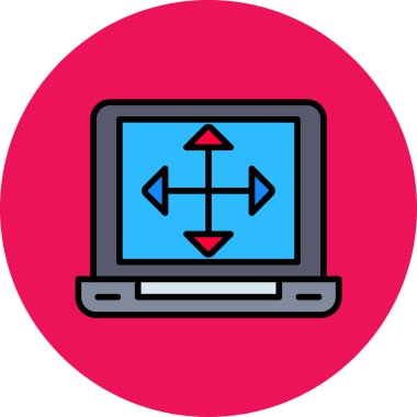 Bilgisayar. Web simgesi basit illüstrasyon