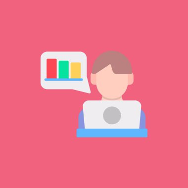 çevrimiçi öğrenme simgesi vektör illüstrasyonu