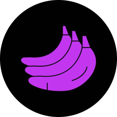 Muz. Web simgesi basit illüstrasyon