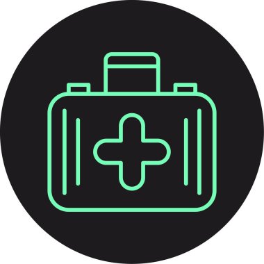 vektör ilk yardım kiti simgesi