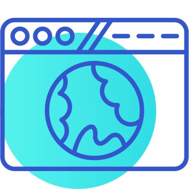 toprak web simgesi, vektör illüstrasyonu