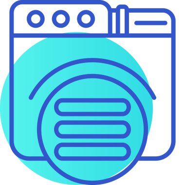 Yıkama Makinesinin vektör illüstrasyonu modern simge