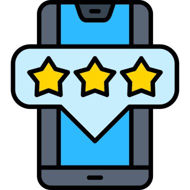 Müşteri derecelendirme geri besleme simgesi