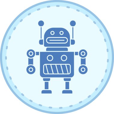 robot. Web simgesi basit illüstrasyon