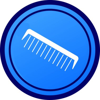 Fırça simge mavi vektör izole