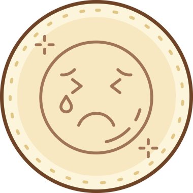 ağlayan madeni para simgesi, basit