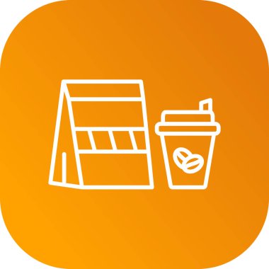 kahve ikonu vektör illüstrasyonu