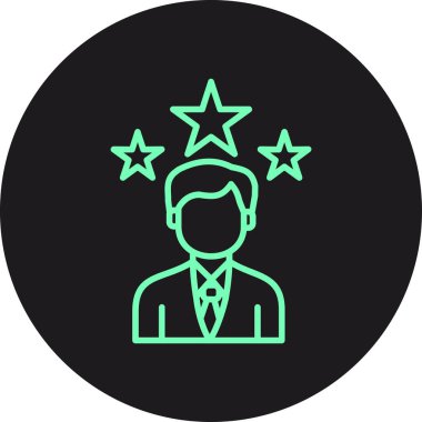 İş adamı simgesi soyut bir grupta izole edildi