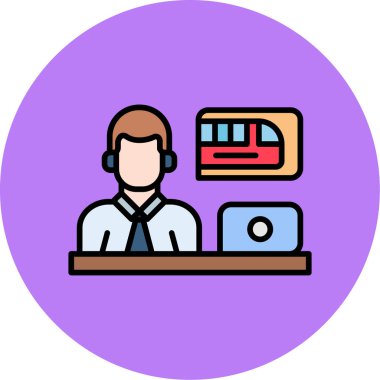 Müşteri hizmeti simgesi vektör çizimi çizimi