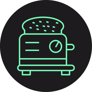 ekmek kızartma makinesi basit simgesi, vektör çizim