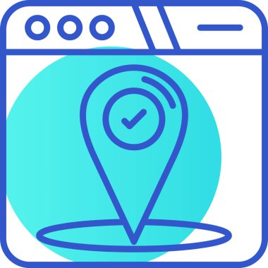 Harita konumu. Basit illüstrasyon