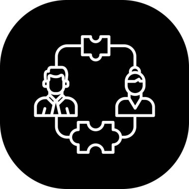 Takım çalışması simgesinin illüstrasyon vektör grafiği