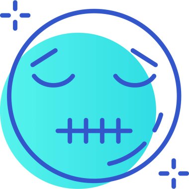 Yüz. Web simgesi basit illüstrasyon