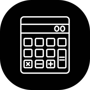 Hesap makinesi. Web simgesi basit illüstrasyon