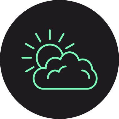 Güneş simgesinin vektör illüstrasyonu