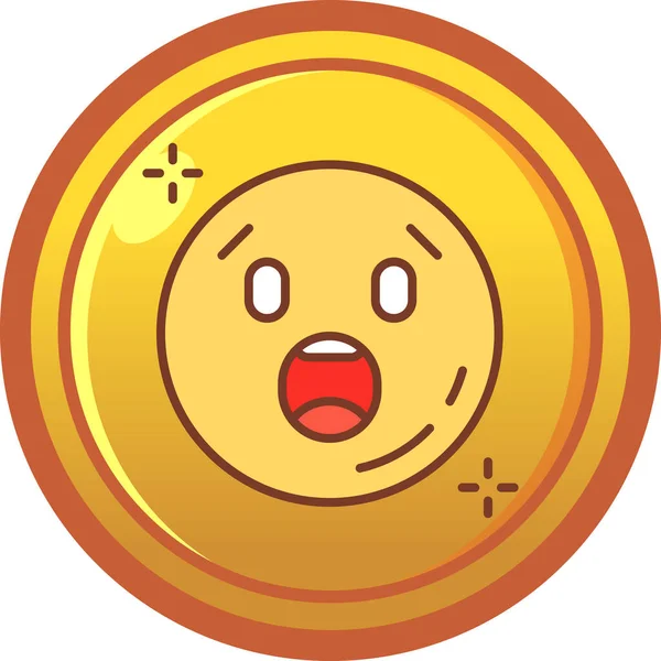 İçi doldurulmuş emoji ifade ifade vektörü - özet biçimi