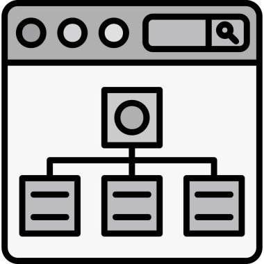 sunucu vektör simgesi modern basit illüstrasyon, vektör illüstrasyonu