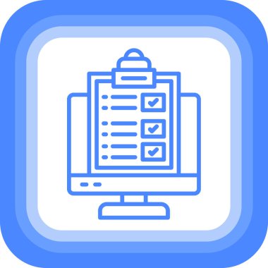 Kontrol listesi. Web simgesi basit illüstrasyon