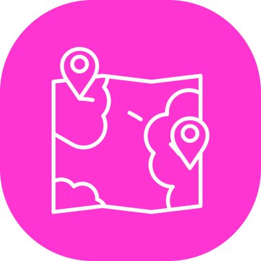 Harita işaretleyici simgesi, vektör illüstrasyonu